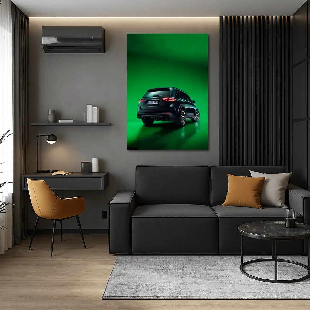 Mercedes AMG GLE Green Neon Studio – Wall Art